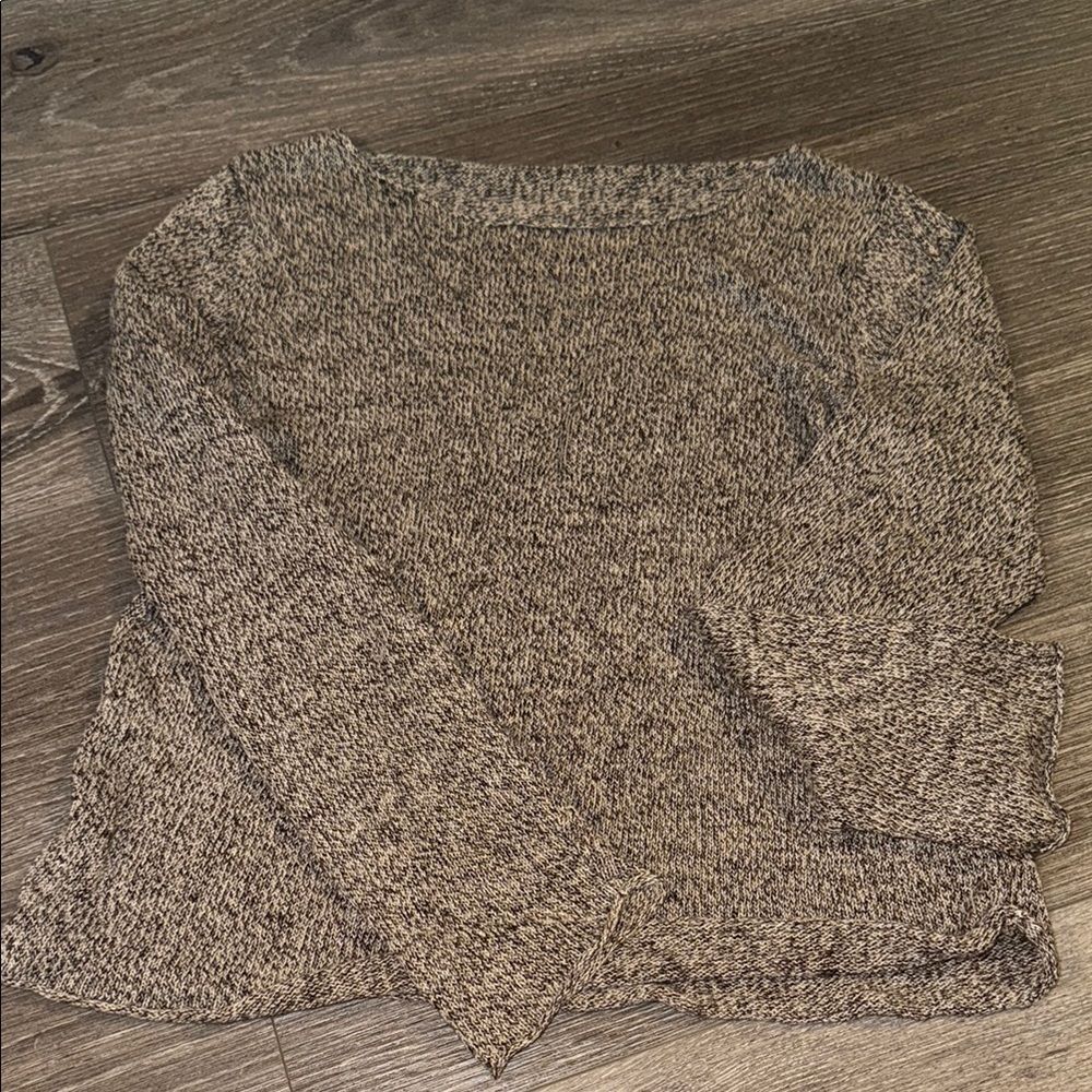 Nordstrom Gray Cream Crew Neck Sweater